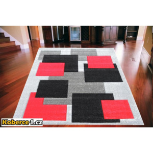 Kusový koberec Lanta sivočervený 160x220, Velikosti 160x220cm