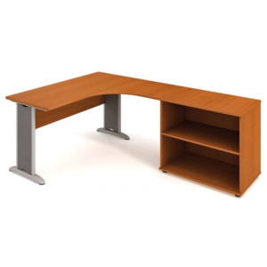 Rohový písací stôl SELECT so skrinkou - dĺžka 1800 mm, ľavý, 154478