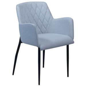 Modrá jedálenská stolička s opierkami na ruky DAN–FORM Rombo