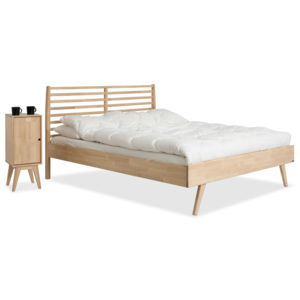Ručne vyrobená posteľ z masívneho brezového dreva Kiteen Notte, 160 × 200 cm