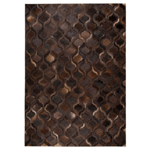 Tmavohnedý ručne vyrábaný koberec Dutchbone Bawang, 170 × 240 cm