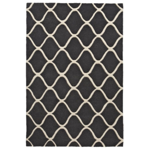 Sivý vlnený ručne viazaný koberec Think Rugs Elements Grey, 120 × 170 cm