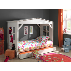 Detská posteľ z masívu pre dievčatá Pino-PICB9014 - Posteľ: 217x160,5x109,5 cm