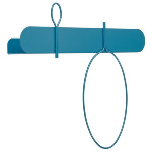 Modrý nástenný vešiak s poličkou MEME Design Balloon