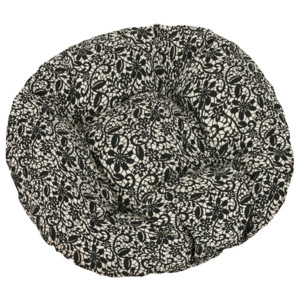 Hančin krámek Sedáky na stoličky okrúhle prešívané 62/277 Ivo Rozmer průměr 40 cm černá krajka