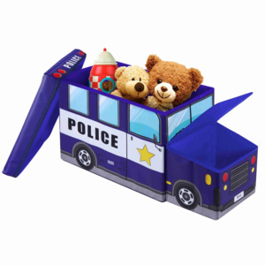 Detská taburetka s úložným priestorom JOCCA Police Car