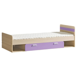 DOLMAR Detská posteľ Lorento L13 FARBA: Jaseň / fialová, MATRAC: Bez matraca