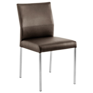 S 300-stolička so štyrmi kovovými nohami Hülsta - čierna - s podrúčkami - 98 cm - chróm lesklý