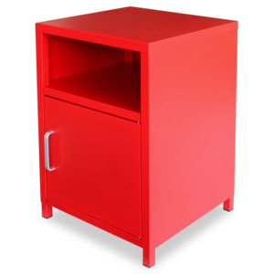 Nočný stolík, 35x35x51 cm, červený