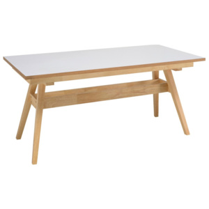 Biely jedálenský stôl s nohami z dubového dreva sømcasa Abbie, 150 × 90 cm