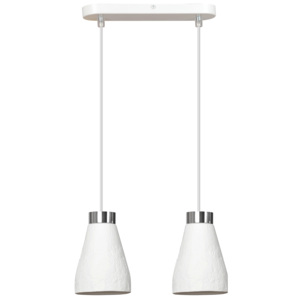 Emibig KREPS 2 | moderná visiaca sádrová lampa Farba: Biela