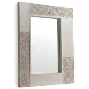 Biele nástenné zrkadlo Geese Pattern, 100 x 80 cm