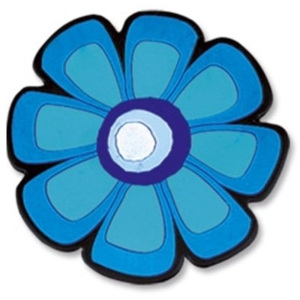 Bellatex Prestieranie tvarované 1100/051 Rozmer 10x10 květ modrý