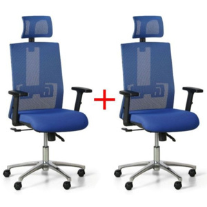 Kancelárska stolička Essen 1+1 zadarmo, modrá 466016