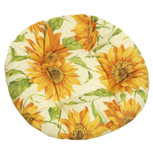Hančin krámek Sedáky na stoličky prešívané okrúhle 62/710 Gita Rozmer průměr 40 cm květ slunečnice