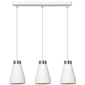 Emibig KREPS 3 | moderná visiaca sádrová lampa Farba: Biela