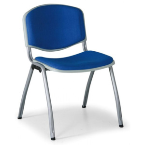 Konferenčná stolička LIVORNO čalúnená eko-kožou, modrá 300504
