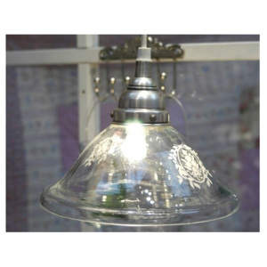Závesná lampa sklenená 22 cm