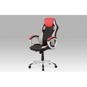 Kancelárska stolička KA-V507 RED červená / čierna Autronic