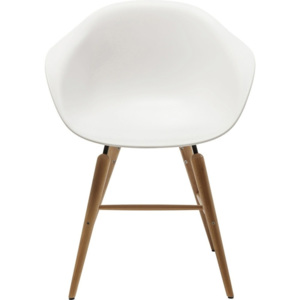 Biela stolička s opierkami Kare Design Forum