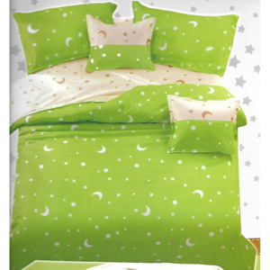 Moona Home Textile Bavlnené obliečky Marína 7-dielna sada green gift 140x200 70x90 40x50 220x240