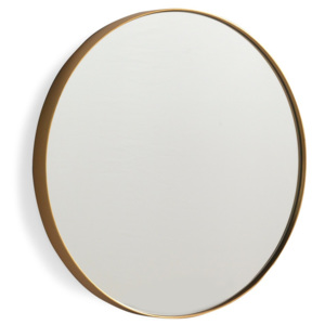 Nástenné zrkadlo v zlatej farbe Geese Pure, Ø 30 cm