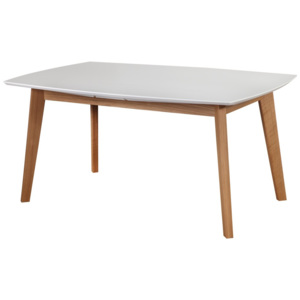 Biely rozkladací jedálenský stôl Dřevotvar Ontur 35, 160 × 100 cm