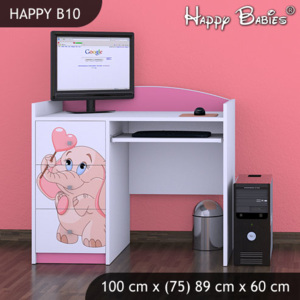 Happy Pink B10 detský PC stôl