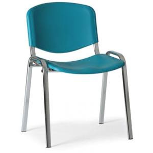 Plastová stolička ISO, zelená - konštrukcia chrómovaná 208117