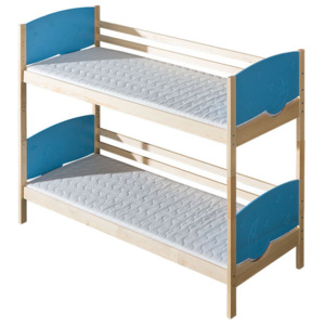 DOLMAR Detská poschodová posteľ Trio FARBA: Biela, PREVEDENIE: posteľ s úložným priestorom, DOPLNKOVÁ FARBA: Sivá
