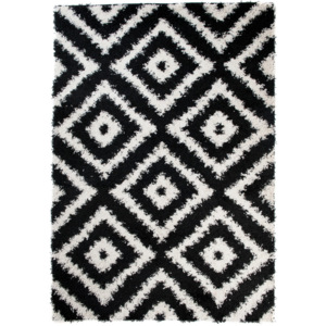 Kusový koberec Shaggy Hans čierny, Velikosti 80x150cm