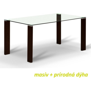 Tempo Kondela Jedálenský stôl, s tvrdeným sklom 12 mm, wenge, NEMEZ