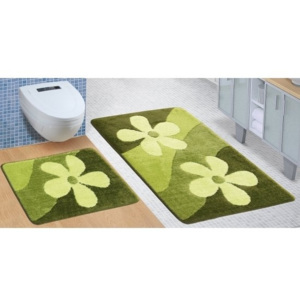 Hančin krámek Kúpeľňové predložky 930/366 Ultra Rozmer 60x100 + 60x50 magnolie zelená