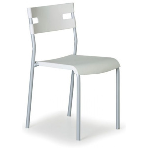 Plastová jedálenská stolička Lindy, biela 422021