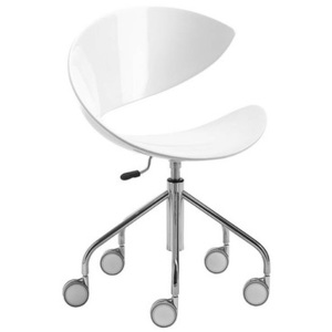 TWIST D dizajnová stolička na kolieskach MIDJ - biela