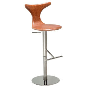 Hnedá barová stolička DAN–FORM Dolphin