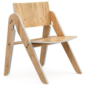 Detská stolička z bambusu Moso so sivými detailmi We Do Wood Lilly 's