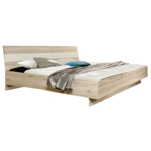 Tempo Kondela posteľ 180x200 cm, dub pieskový/biela, VALERIA