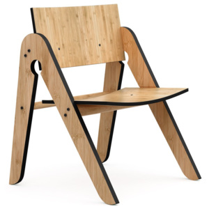 Detská stolička z bambusu Moso s čiernymi detailmi We Do Wood Lilly 's