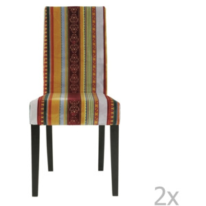Sada 2 jedálenských stoličiek s podnožou z bukového dreva Kare Design Econo British