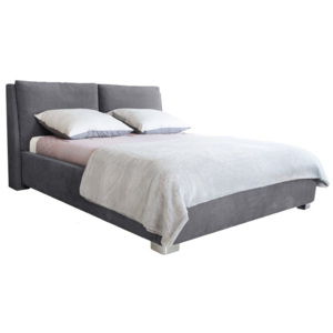 Sivá dvojlôžková posteľ Mazzini Beds Vicky, 160 × 200 cm