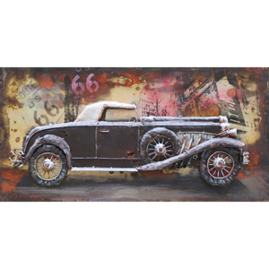 Kovový obraz - Vintage car, 80x40 cm