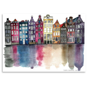 Plagát Americanflat Amsterdam by Claudia Libenberg, 30 × 42 cm