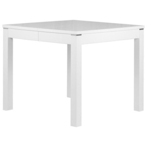 Lesklý biely rozkladací jedálenský stôl Durbas Style Eric, dĺžka až 225 cm