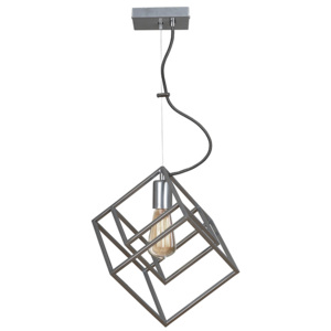 Emibig BOX | dizajnová industriálna závesná lampa Farba: Strieborná