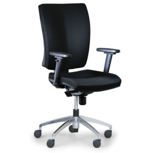 Kancelárska stolička Leon PLUS, čierna - oceľový kríž 280016
