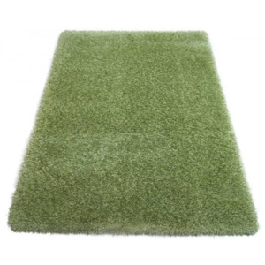 Kusový koberec Shaggy vlas 50 mm zelený, Velikosti 80x150cm