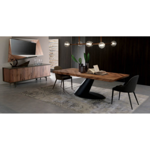 THOR FISSO dizajnový jedálenský stôl drevo/kov OZZIO
