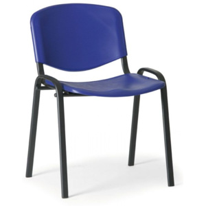 Plastová stolička ISO, modrá - konštrukcia čierna 208104