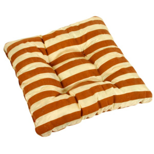 Bellatex Sedáky na stoličky prešívané 41/208 Leona Rozmer 40x40 cm vanilka/oranžová